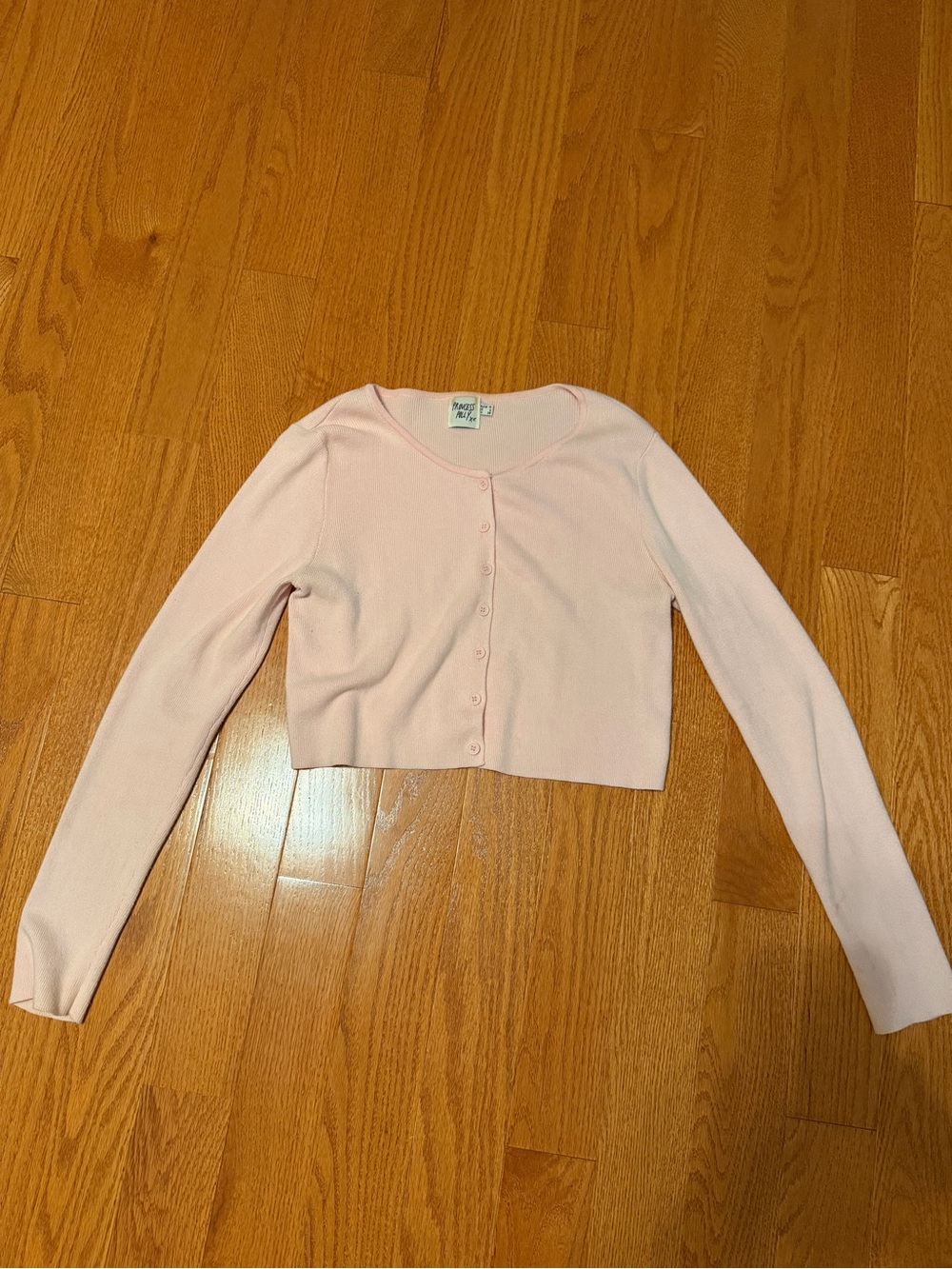 Princess Polly Pale Pink Cropped Cardigan